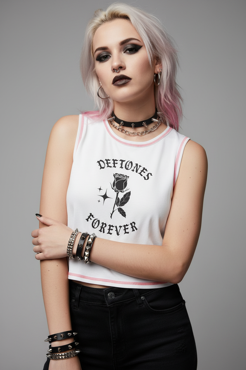 Deftones Forever Crop Muscle Tank – Official Merch (XXL)