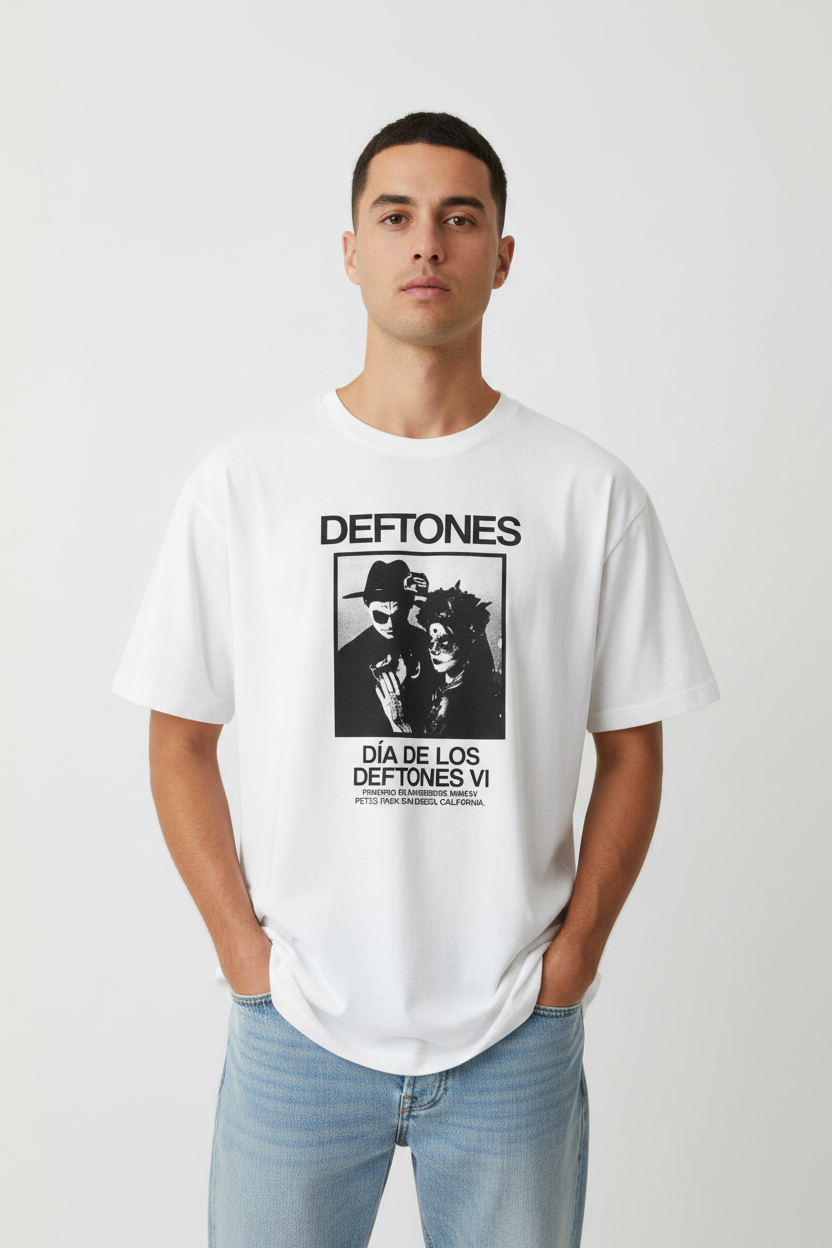 Deftones Día de los Deftones VI Tee on Model