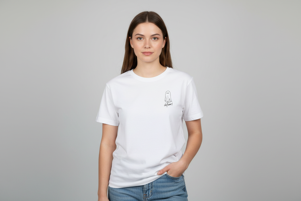 Deftones ghost tee on model