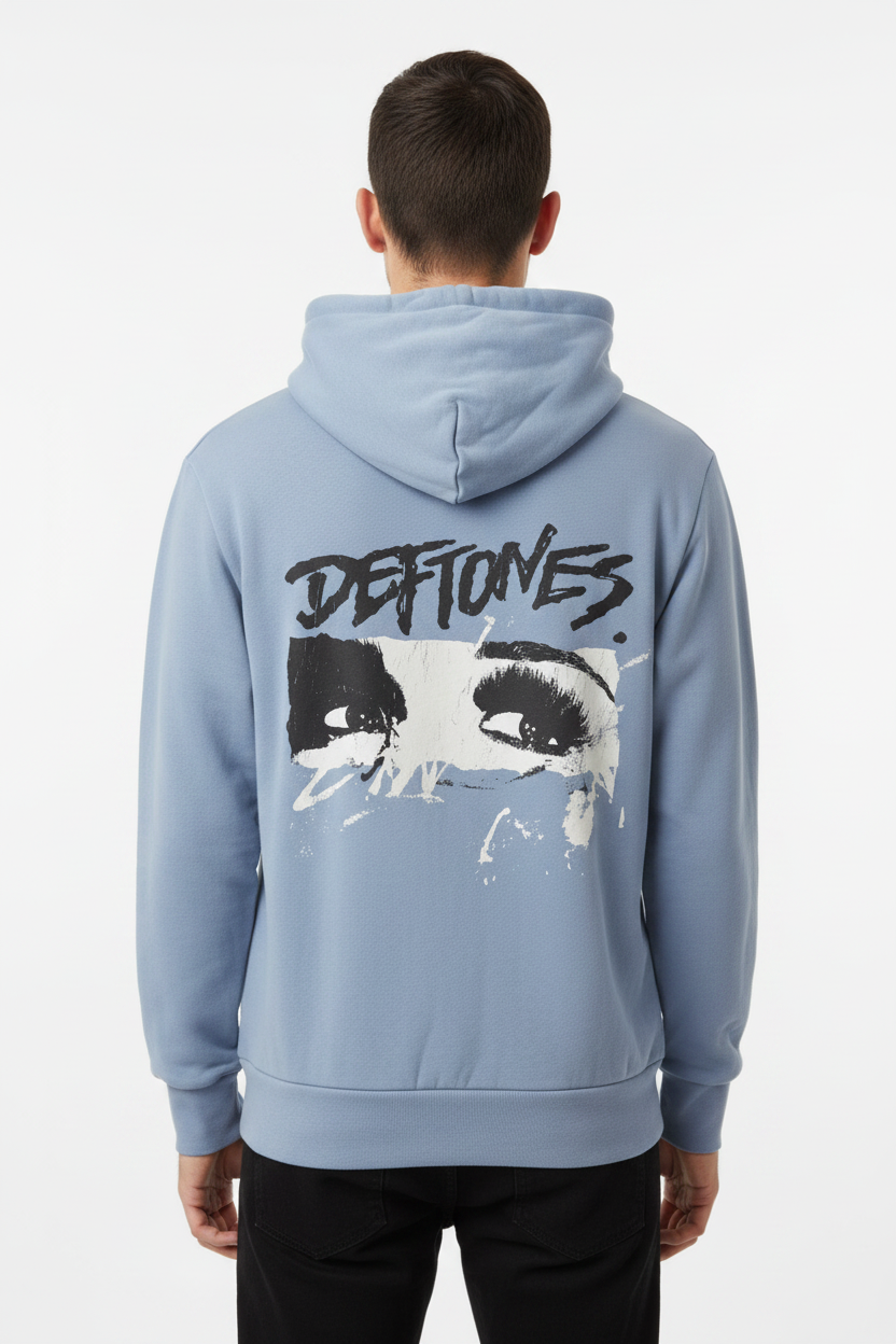 Deftones Grape Eyes Hoodie Back on Model