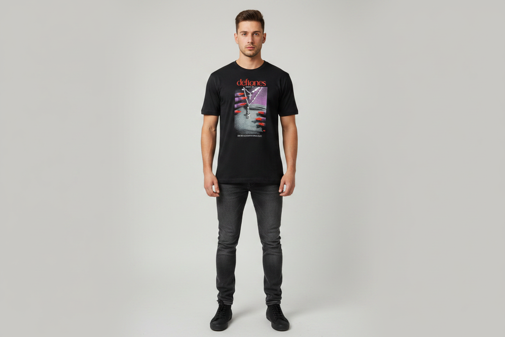 Deftones Tee on Model - Exact Graphic