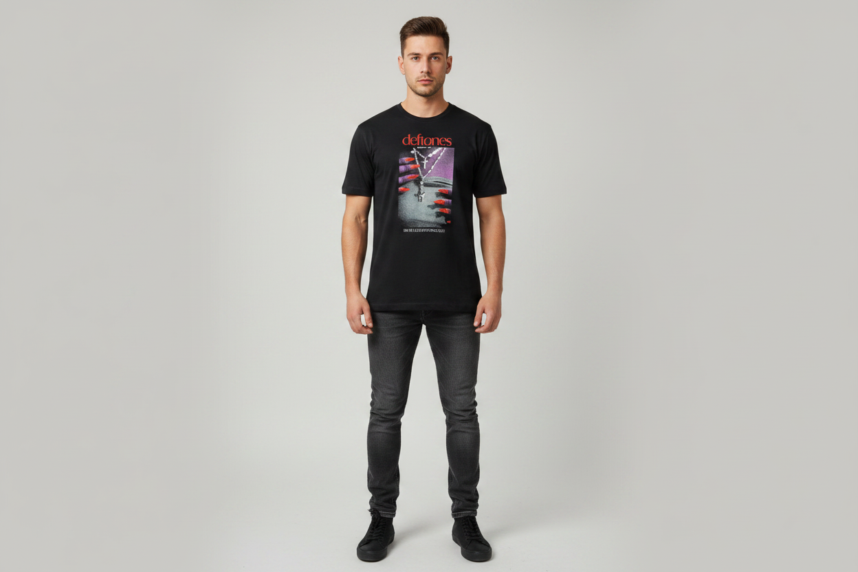 Deftones Tee on Model - Exact Graphic