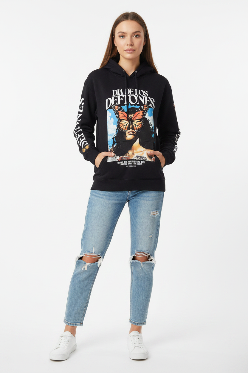 Dia De Los Deftones Hoodie - Model Front Shot