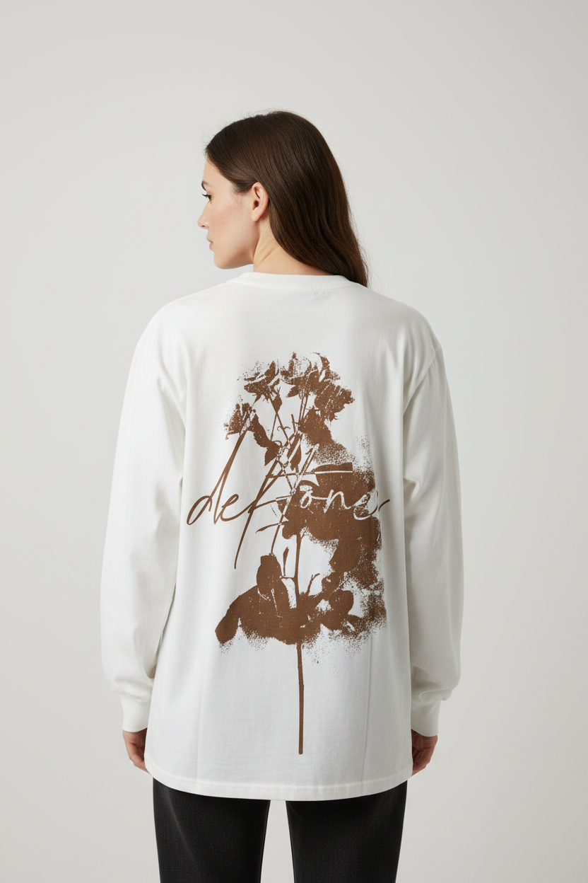 Deftones Rose Script Tee