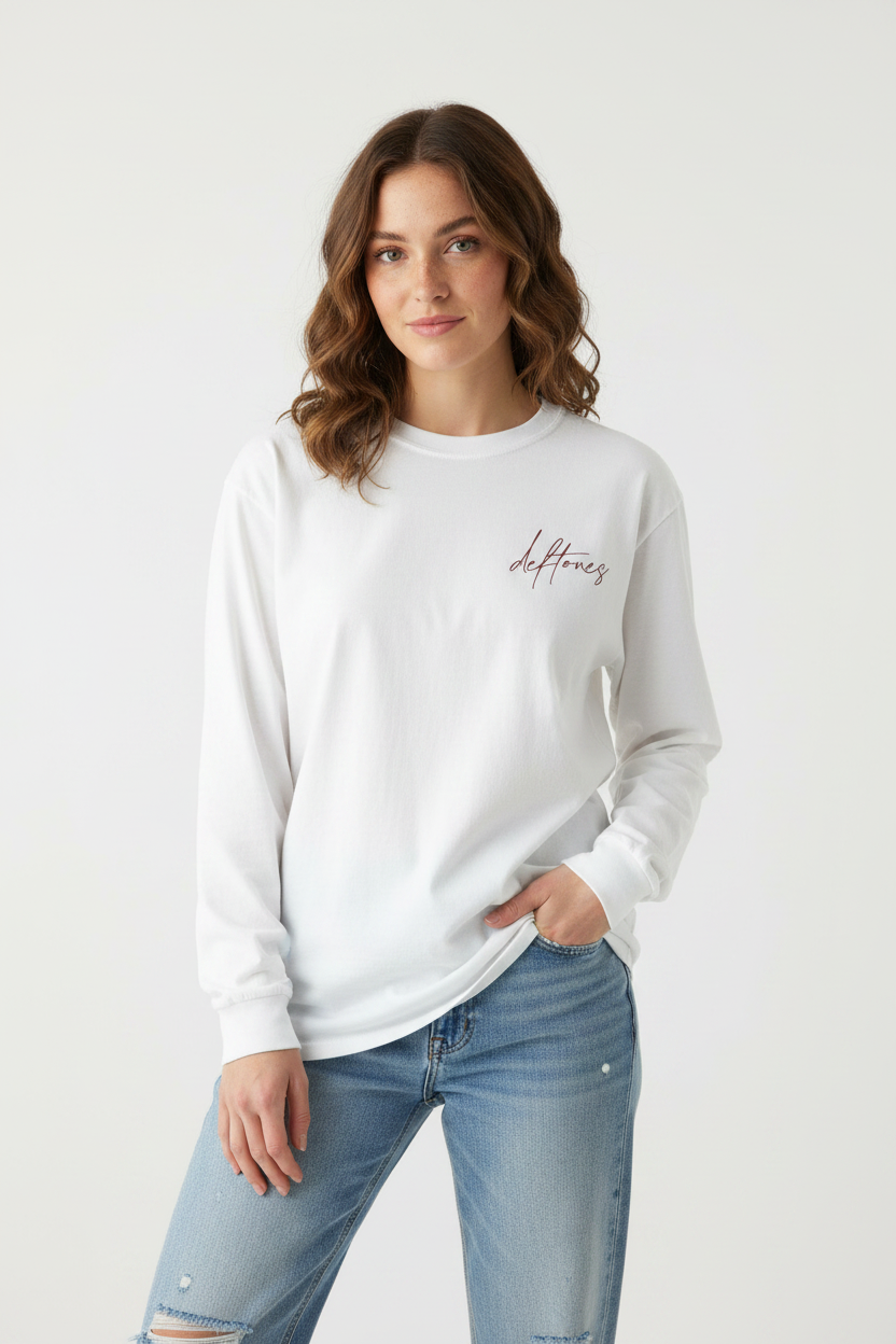 Deftones Rose Script Tee