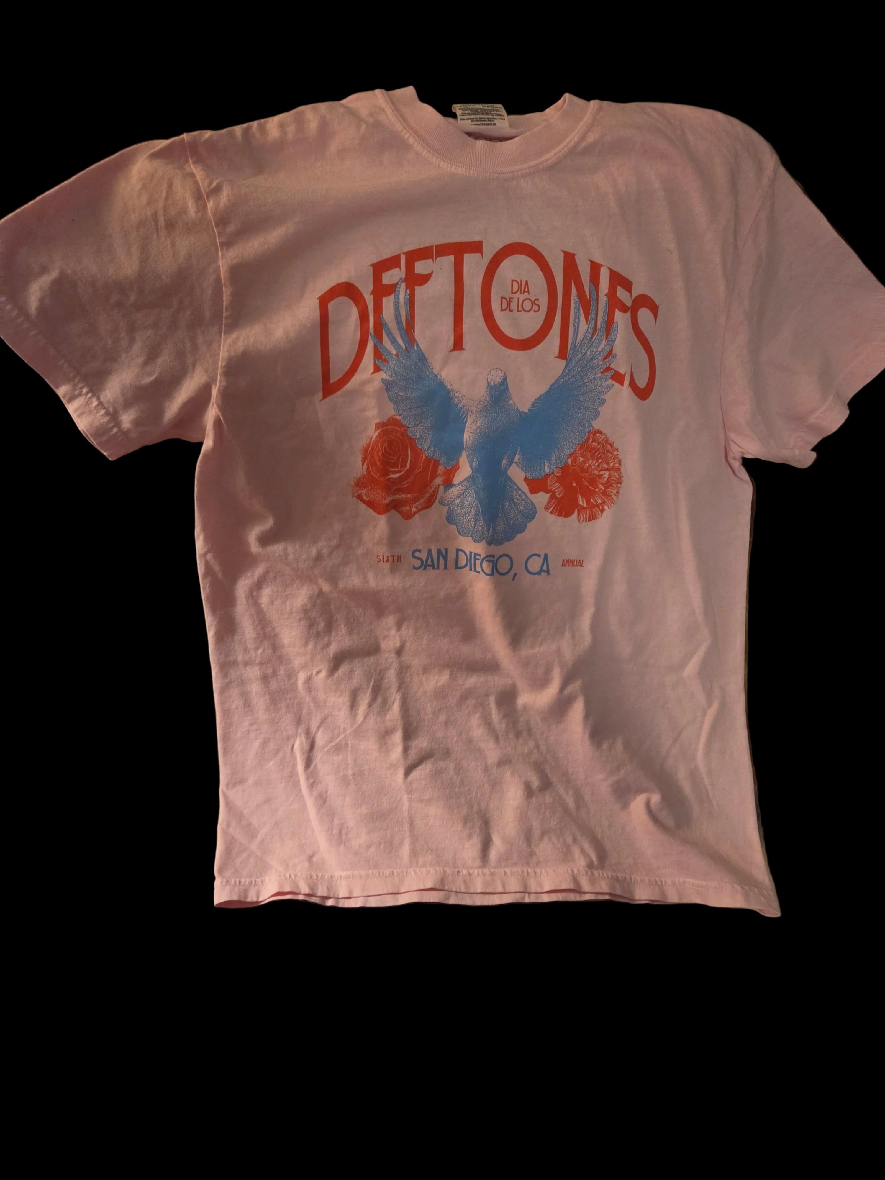 New Deftones Dia De Los Deftones Pink Shirt - Manhead Size Medium