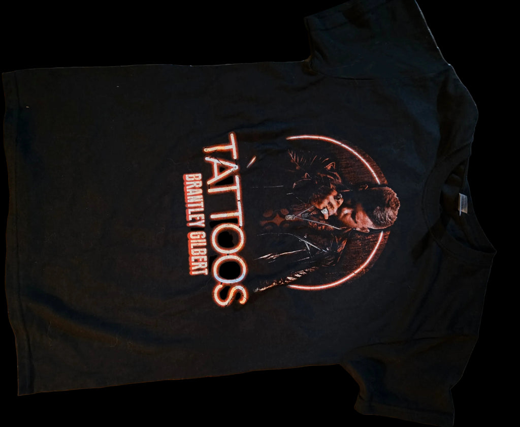 Brantley Gilbert – "Tattoos" Distressed Tour T-Shirt | Official Band Merch
