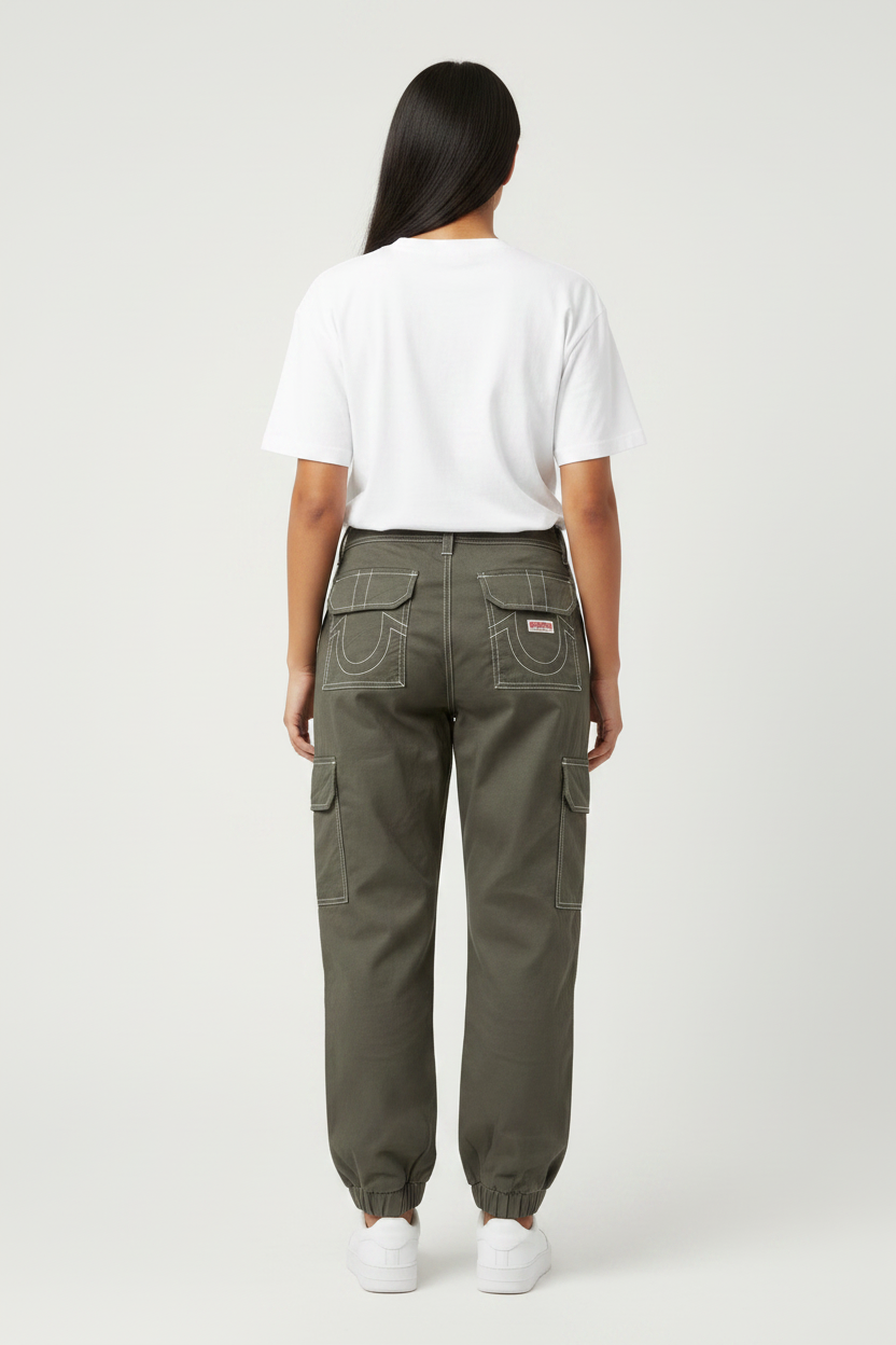 True Religion Bobbi Baggy Joggers - Corrected Back Shot